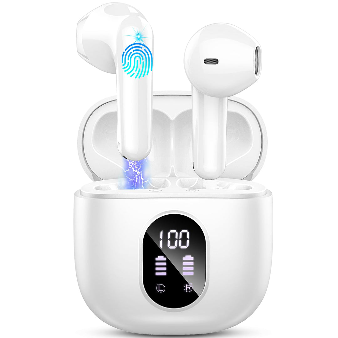 Bluetooth Kopfhörer, Kopfhörer Kabellos Bluetooth 5.4 In Ear kopfhörer bluetooth mit 4 Mic, 50H Kabe
