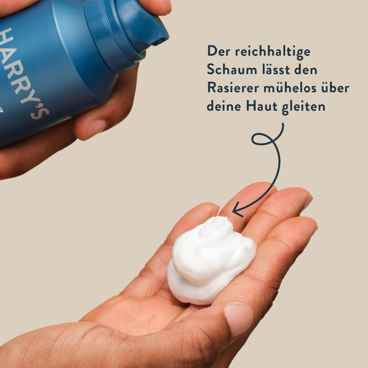 Harry's Geschenk-Set - Nassrasierer für Männer mit orangefarbenem Griff und 5-Klingen Rasierklinge,