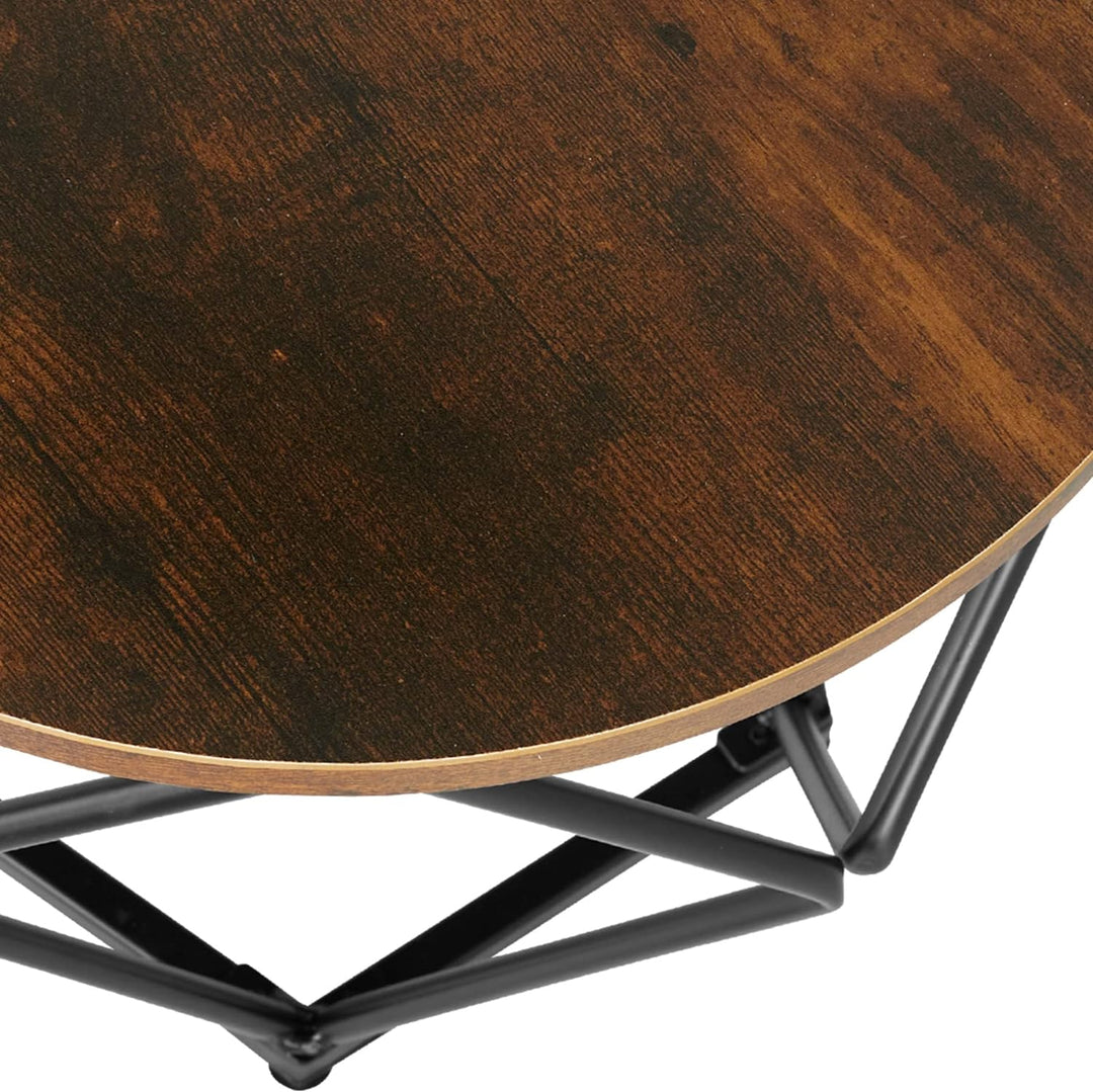 tectake Couchtisch 2er Set, Beistelltisch in Diamantform, Industrie-Design, für Wohnzimmer Schlafzim