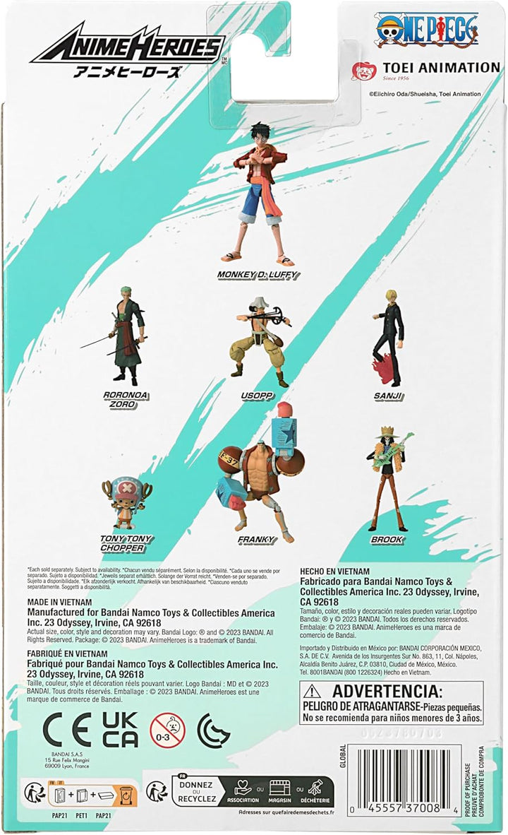 BANDAI – Anime Heroes – One Piece – Anime Heroes Figur 17 cm – Monkey D. Ruffy – 37008, Monkey D. Ru