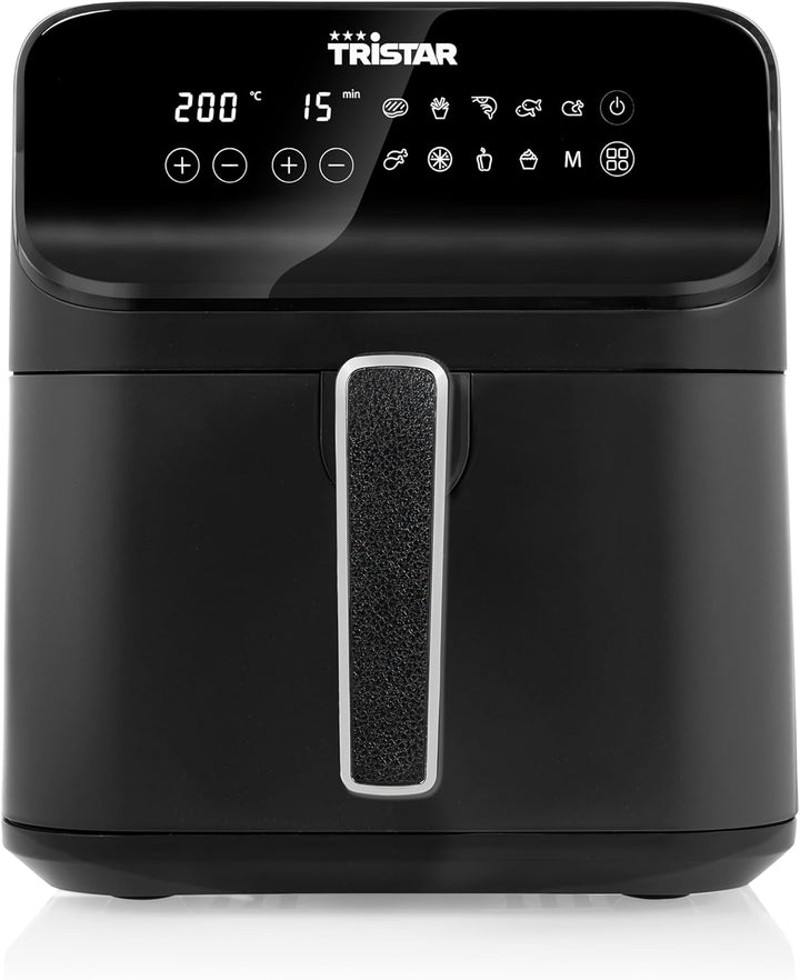 Tristar digitale Heissluftfritteuse – 6 L – 1,5 kg Pommes – Mattschwarzes Gehäuse – FR-9025