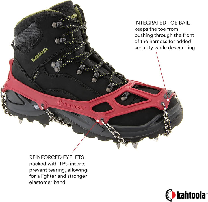 Kahtoola Microspikes Footwear Traction – 2015/16 Rot M, Rot M