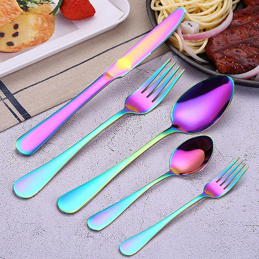 Besteck Set für 4 Personen, 20 teilig Essbesteck Set inkl. Messer, Gabel, Löffel für die Küche zu Ha