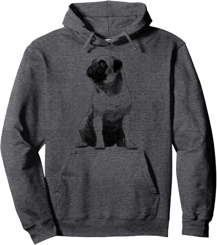 Hund Mops Pullover Hoodie
