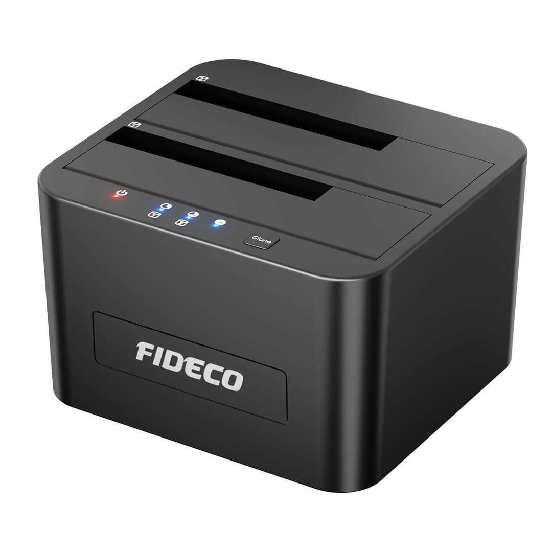 FIDECO Festplatten Dockingstation, USB3.0 SATA HDD Dockingstation für 2,5 und 3,5 Zoll SATA HDD / SS