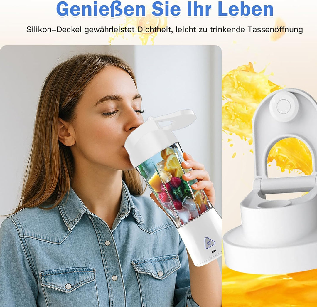 Tragbarer Mixer to go, 700ml Smoothie Maker mit USB, 22000 U/min, leistungsstarker smoothie maker to