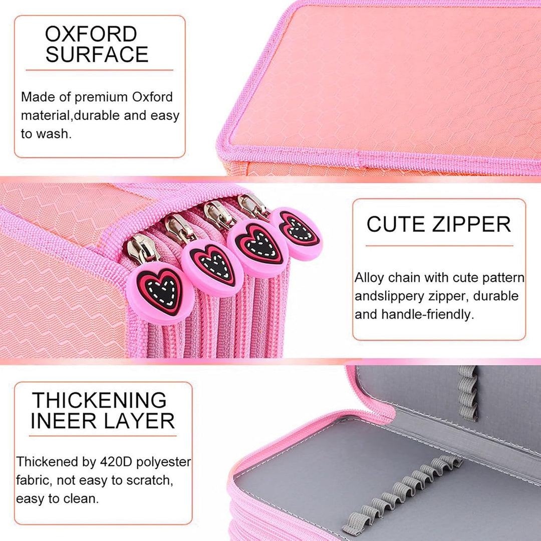 Yosoo 72pcs Buntstift Tragetasche Grosser Oxford-Mehrschicht-Bleistift-Organizer mit grosser Kapazit