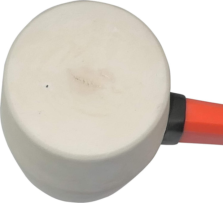 AERZETIX - C46078 - Hammer/Holzhammer/Gummikopfhammer Weiss - TPR Griff Orange - 375mm 900gr - Werkz