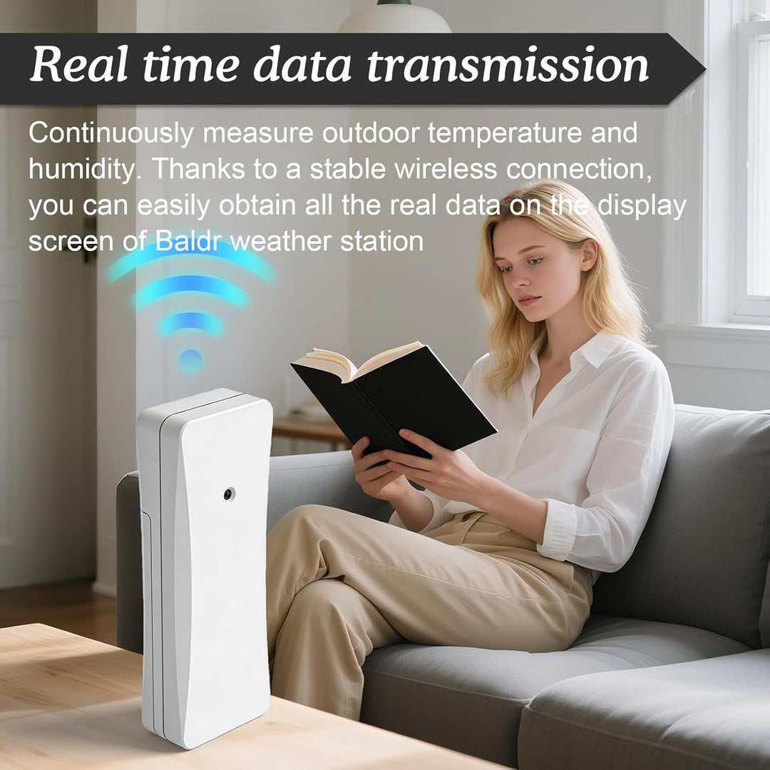 2 Stück Aussensensor für Wetterstation: Funk-Aussensensoren Verbinden mit der Basisstation, Drahtlos