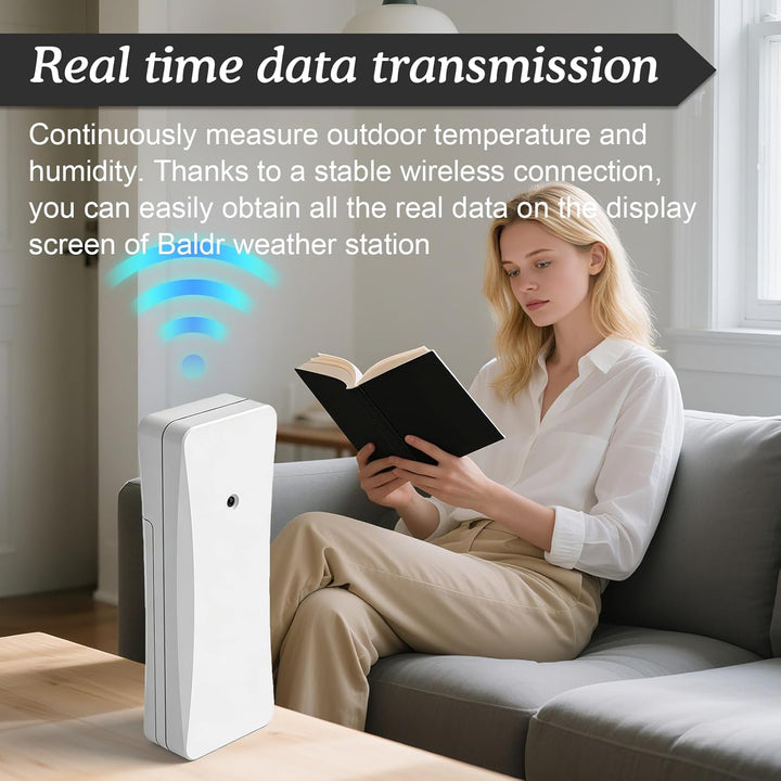 2 Stück Aussensensor für Wetterstation: Funk-Aussensensoren Verbinden mit der Basisstation, Drahtlos