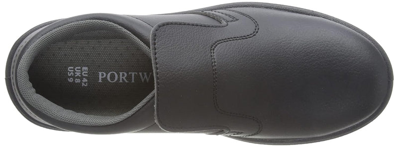 Portwest Steelite Sicherheitsslipper S2, Grösse: 42, Farbe: Schwarz, FW81BKR42 42 EU Schwarz, 42 EU