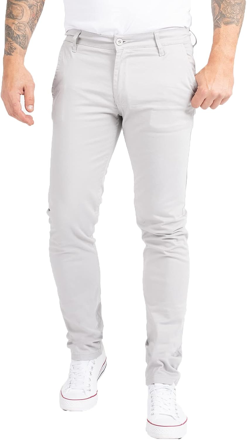 Indumentum Chino Hose Basic Slim Fit IS-305 31W / 30L Hellgrau, 31W / 30L Hellgrau
