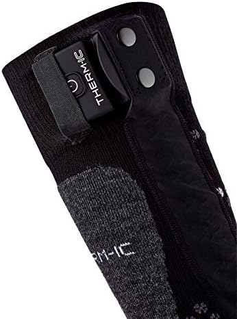therm-ic PowerSocks Set Heat Uni + S-Pack 1400B Heated Socks + Battery Spack 1400 Bluetooth, Black T