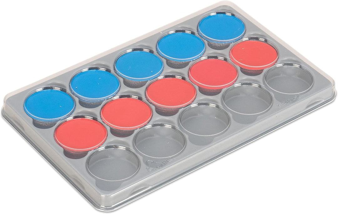 Betzold - Wendeplättchen (magnetisch)- Rechnen lernen Rechenhilfe rot blau Magnet Rechentafel