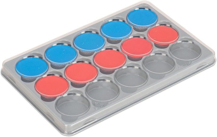 Betzold - Wendeplättchen (magnetisch)- Rechnen lernen Rechenhilfe rot blau Magnet Rechentafel
