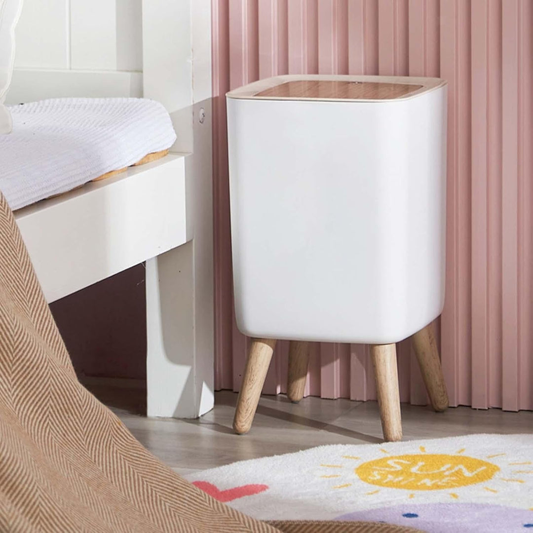 Kitchen Move MALMO SQUARE Touch-Kosmetikeimer mit Füssen, 10 l, Holzfarben