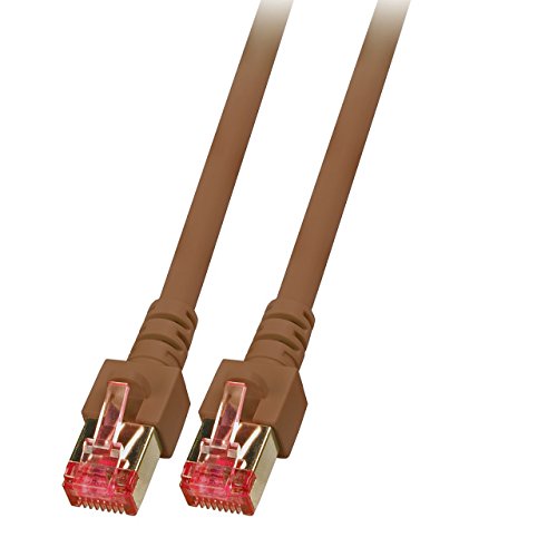 BIGtec LAN Kabel 50m Netzwerkkabel Ethernet Internet Patchkabel CAT.6 braun Gigabit SFTP doppelt ges