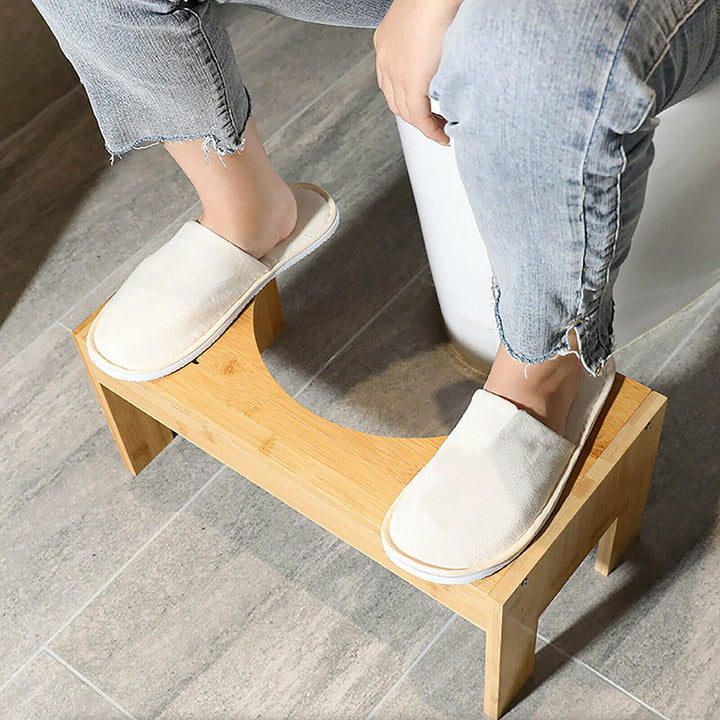 Toilettenhocker, Holz Toilettenhocker Toilettenhilfe Fussstütze mit Einstellbarer Höhe Toilettenhock