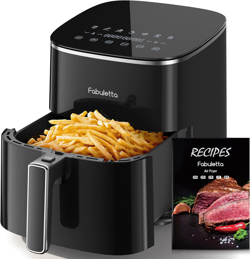 Fabuletta Heissluftfritteuse 5,7L, 11-in-1 Air Fryer, Max230℃ Heissluft Fritteusen, Digitaler Timer