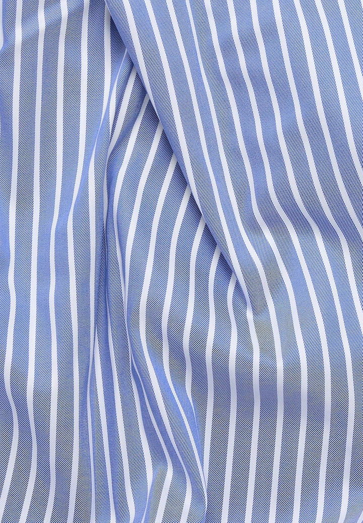 ETERNA Herren bedrucktes Baumwollhemd, Modern Fit 43 Dunkelblau, 43 Dunkelblau