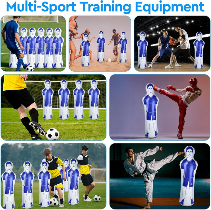 efuturetime Aufblasbare Fussball Dummy aus PVC, Fussballtraining Dummy Trainingspuppe für Torwart Fr