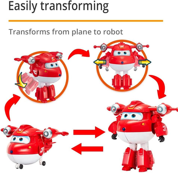 Super Wings Transforming Flugzeug Supercharged und Super Pet Jett, Spielzeug für Kinder ab 3 Jahren,