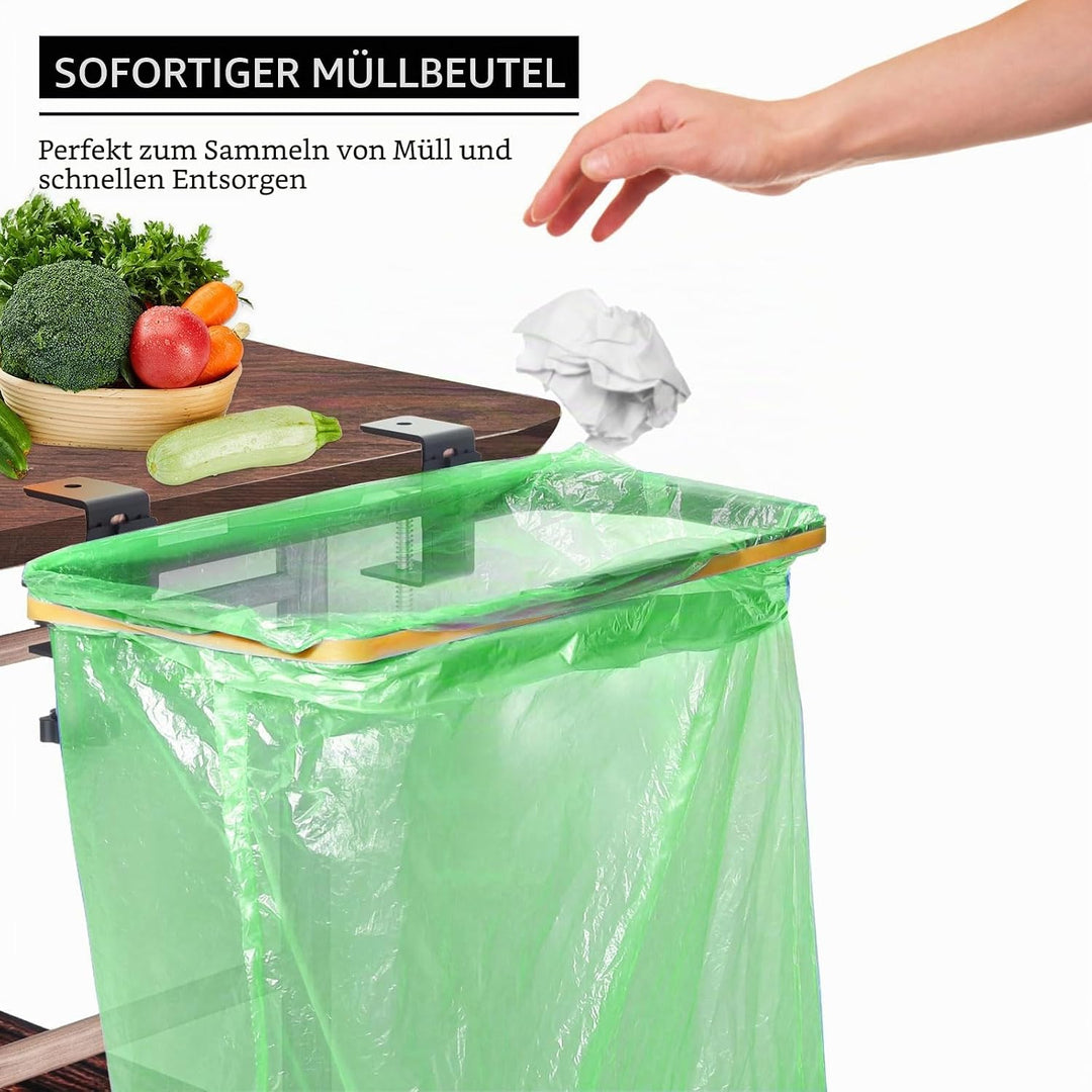 Müllsackständer, Tragbare Mülleimer aus Edelstahl, Müllsackhalter für Schränke, Müllbeutelhalter zum