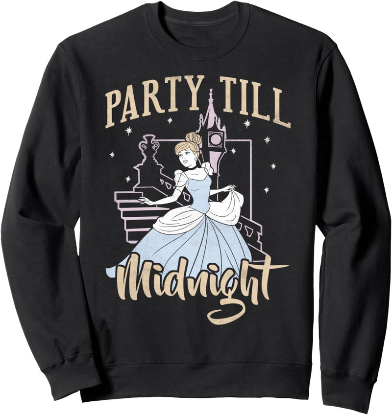 Disney Cinderella Party Till Midnight Cartoon Portrait Sweatshirt