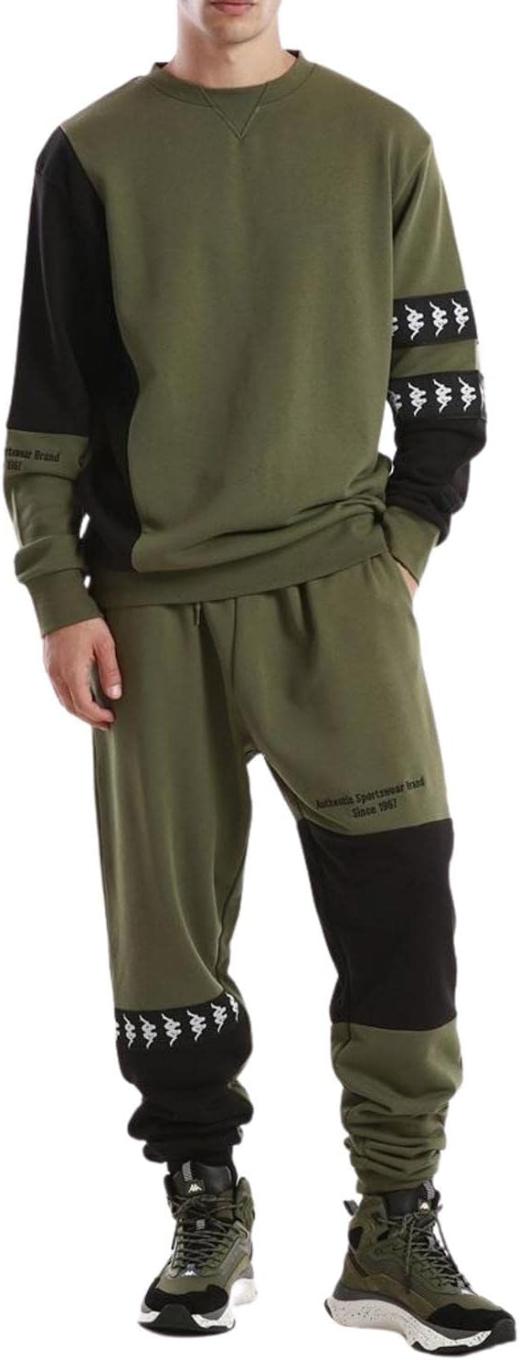 Kappa Herren Sweatshirt L Grün / Schwarz, L Grün / Schwarz