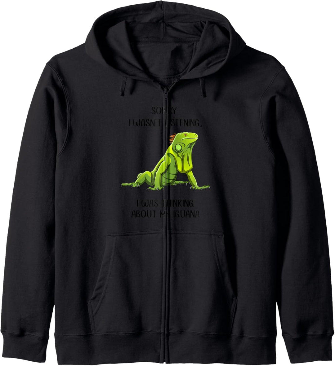 Thinking About My Iguana Eisen-Eidechse, Reptilien Kapuzenjacke