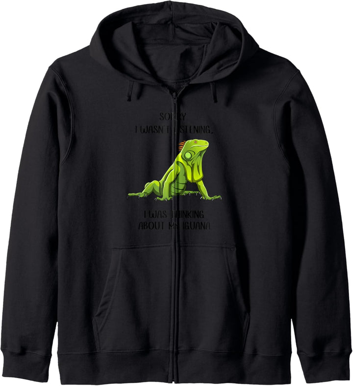 Thinking About My Iguana Eisen-Eidechse, Reptilien Kapuzenjacke