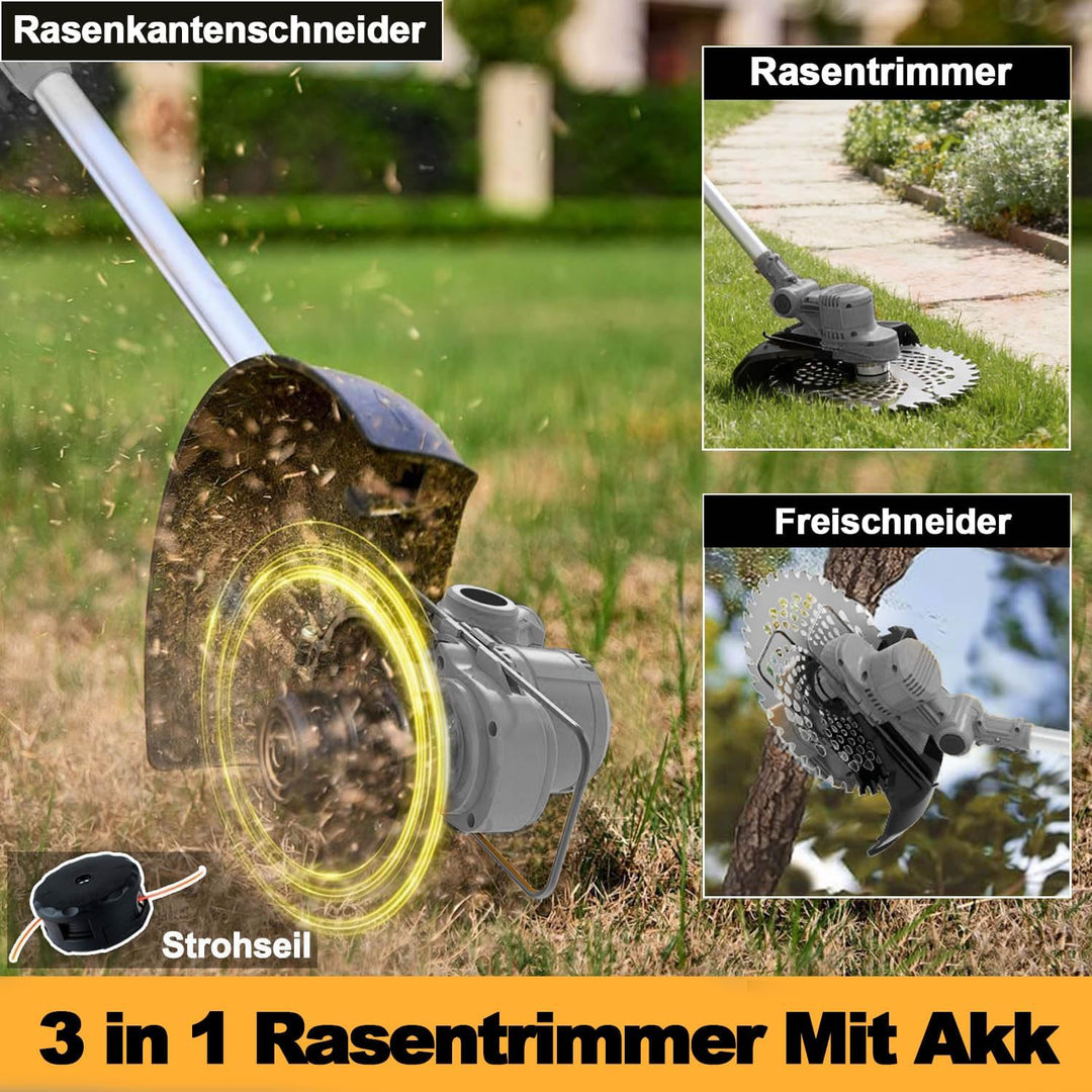 Akku Rasentrimmer für Makita Akkus,Kantenschneider Mit 2 X 21V 4.0Ah Akku Und Ladegerät,4-In-1 Akku