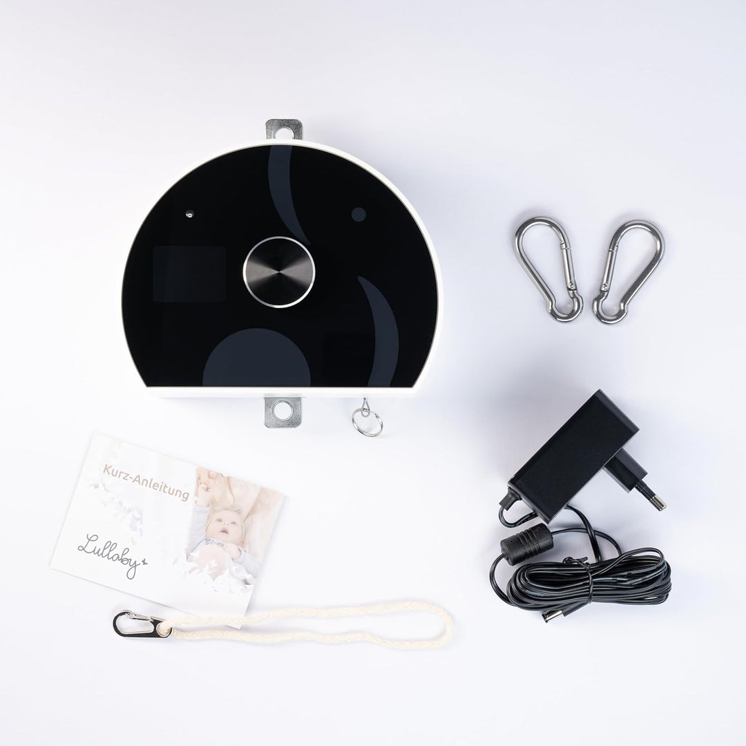 elvent® Federwiege Lullaby - Babywiege - Motor für Federwiege (Schwarz-Weiss), Schwarz-weiss