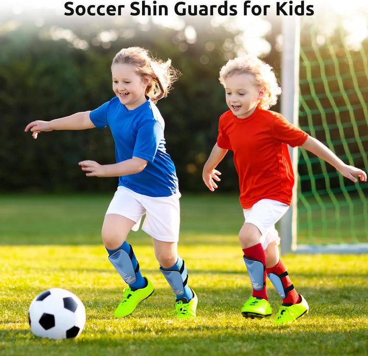 Schienbeinschoner Kinder Fussball Shin Pads - Fussball Ausstattung Mit Verstellbarem Klettverschluss