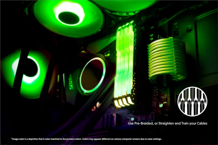 LINKUP - AVA 30cm PSU Kabelverlängerung Ummantelt GPU Nach Mass PC Stromversorgung mit Kamm-Kit | 1x