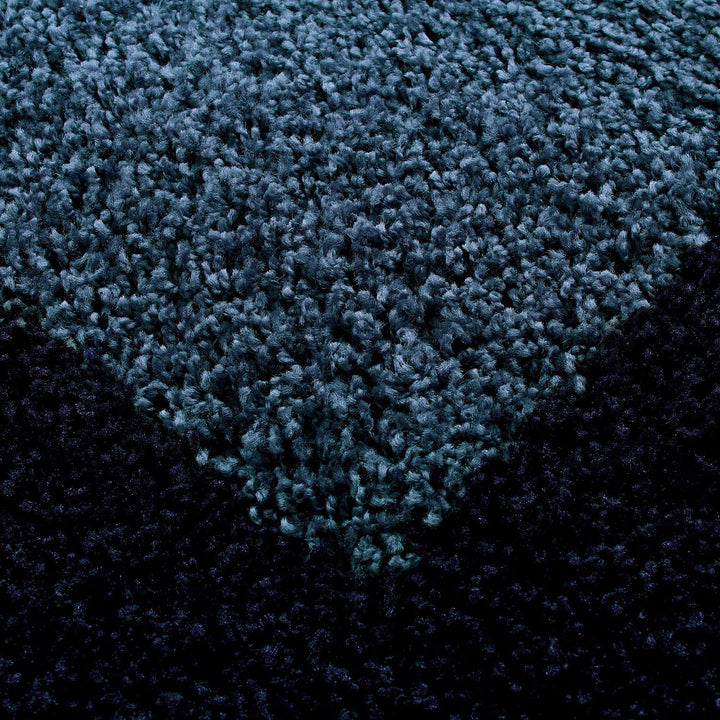 Carpettex Hochflor Teppich Wohnzimmer Shaggy Flokati Teppich Modern Bordüre Design 120 cm Rund Marin
