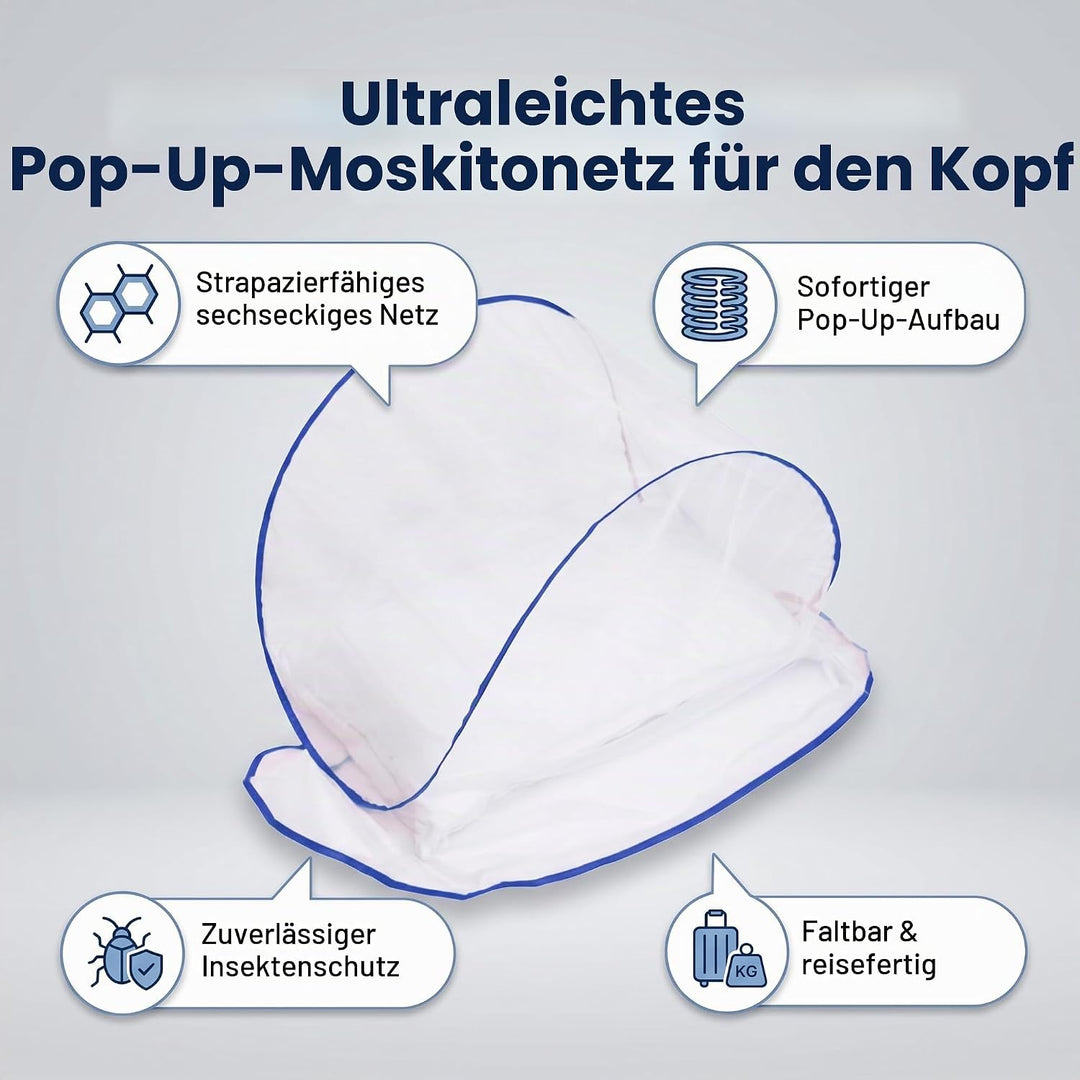 Fafeicy Mini Faltbares Moskitonetz für den Kopf, Ultraleichtes Moskitonetz, Zelt für Bettwäsche, Cam