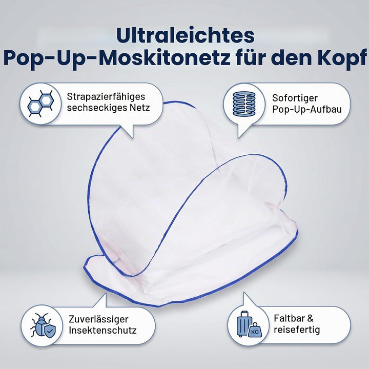 Fafeicy Mini Faltbares Moskitonetz für den Kopf, Ultraleichtes Moskitonetz, Zelt für Bettwäsche, Cam