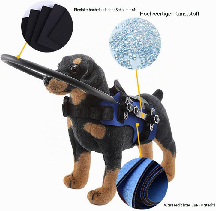 Blindenhundegeschirr, einfach zu befestigender, Einstellbarer Blindenhund-Stossstangenschutz, schaff