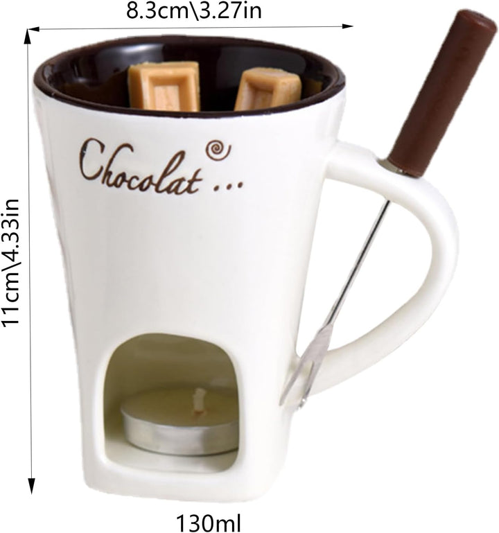 Keramik Schokoladenfondue Tasse, 130 Ml Keramik Schokoladenfondue Becher, Becher Zum Schmelzen Von S