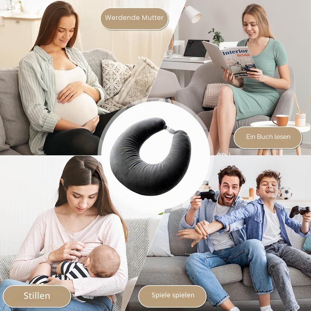 Lesekissen für Gaming, Armlehne Unterstützung Bücherkissen, U-förmiges Lap Kissen Ergonomisches Crea