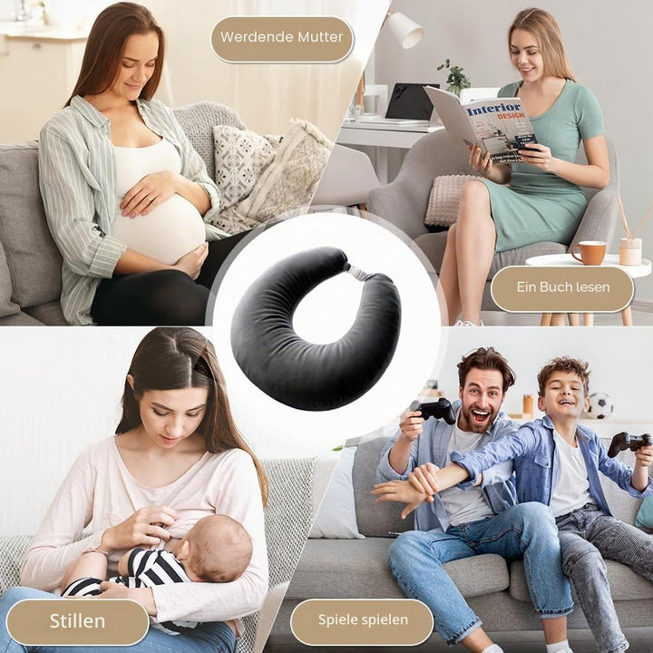 Lesekissen für Gaming, Armlehne Unterstützung Bücherkissen, U-förmiges Lap Kissen Ergonomisches Crea