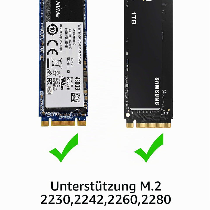GINTOOYUN NGFF M.2 M-KEY NVME Erweiterung 40 CM PCIe 3.0/4.0 M.2 NVME/NGFF SSD Ribbon Flex Kabel für