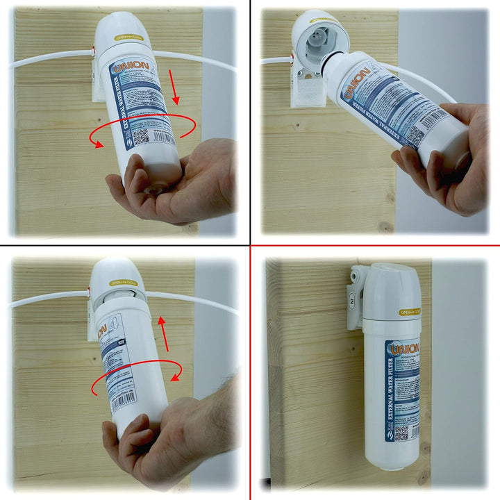 Ersatzkartusche (ohne Kopf) für Kühlschrankfilter "Union 4" Externer Wasserfilter für SbS Kühlschran