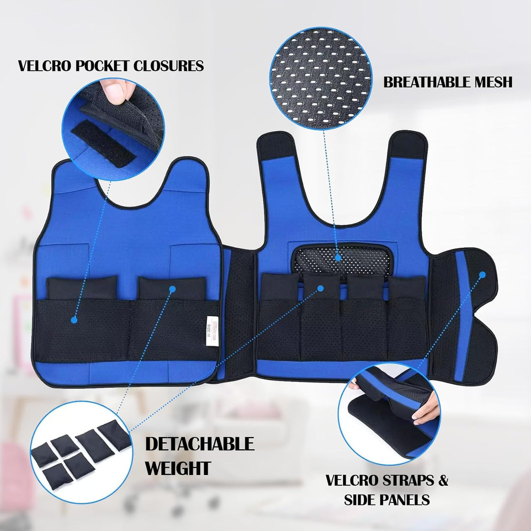 Gewichtsweste für Kinder, Kompressionsweste Gewichtete Weste Security Weste für Kindern mit ABR Reiz