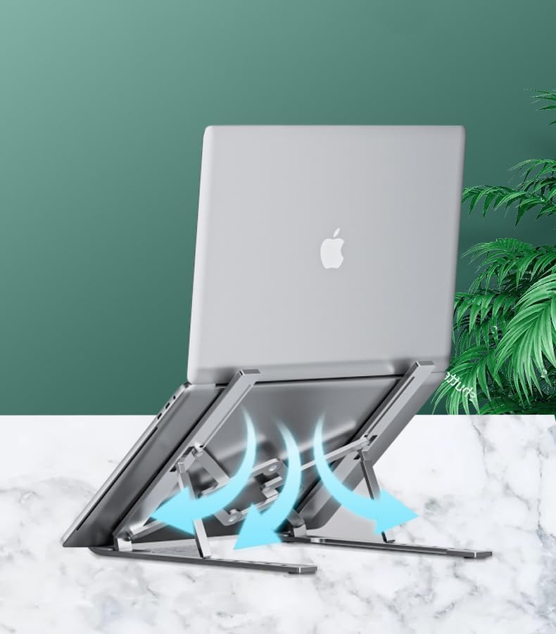 Laptop Ständer, Faltbar Höhenverstellbar Laptopständer Tragbarer Notebook Ständer, Kompatibel mit Ma