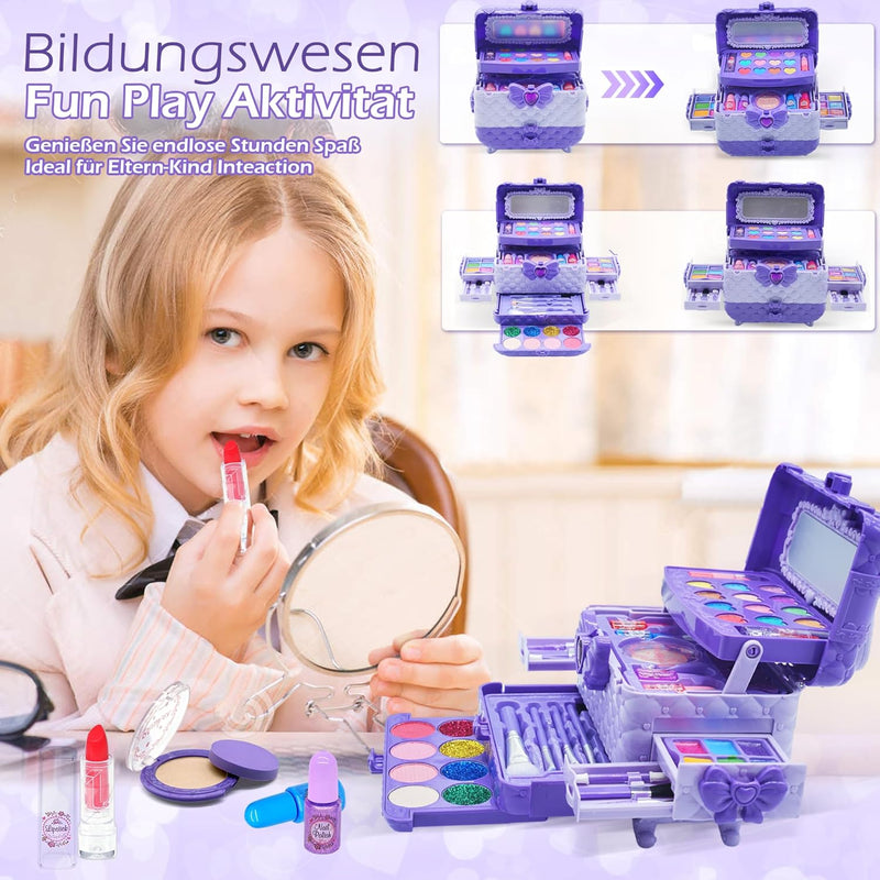 Kinderschminke Set Mädchen Kinder Make Up Set - Kinder Schminkset Mädchen,Kinder Schminkkoffer Mädch