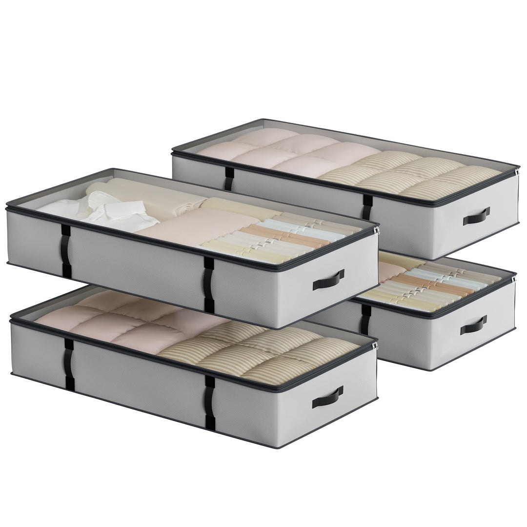 Oak & Tea 90L Aufbewahrungstaschen 3er-Set PE-beschichtet, wasserdicht, reissfest mit Griffen & PVC-