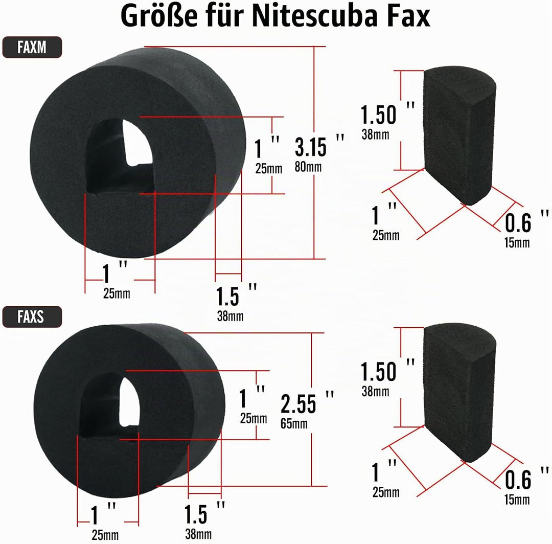 nitescuba FAXS Jumbo Float Kit Auftriebsschwimmer für Ultralight / INON / Sea&amp;Sea Arms/WEEFINE Arms