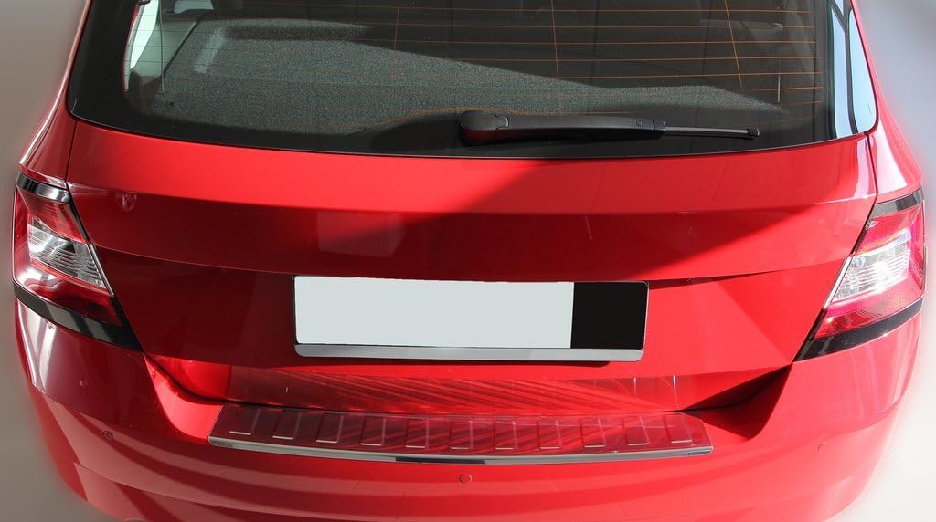 Ladekantenschutz Edelstahl CHROM kompatibel für SKODA FABIA III | ab 2014 | mit Abkantung | premium
